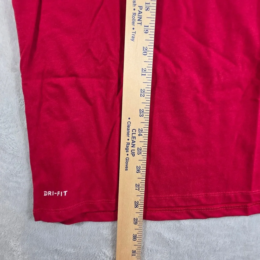 Nike Men M Dri-FIT Cotton Blend Red‎ Short Sleeve Training T-Shirt BQ5231-687